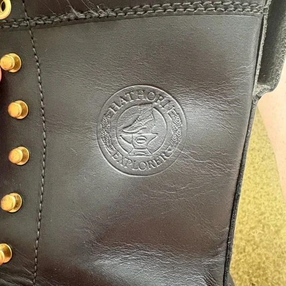 Hathorne Explorer Leather Smoke Jumper Lace-Up Boots Model H7809 Sz 8D - Picture 4 of 6